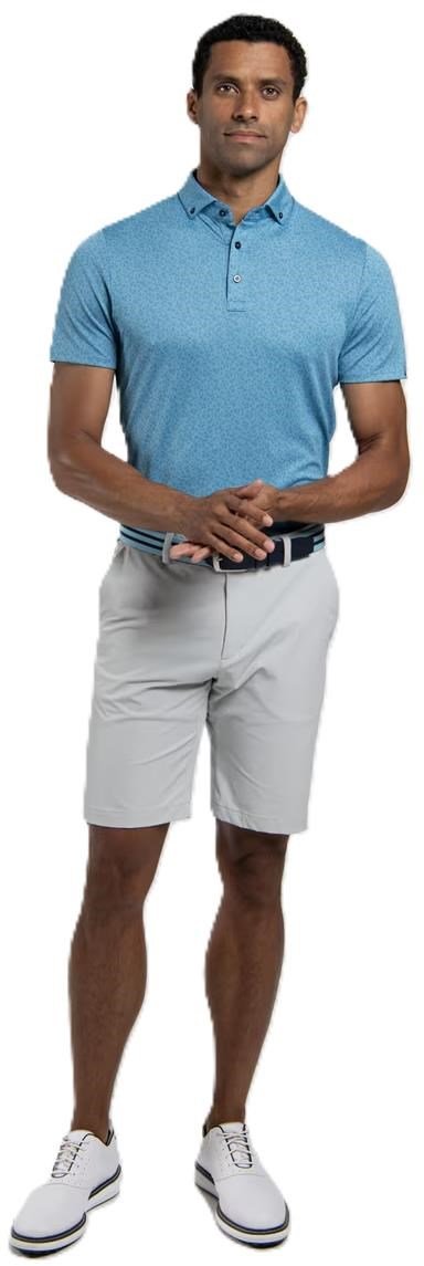 KJUS Lance Printed pánske polo, atlas blue