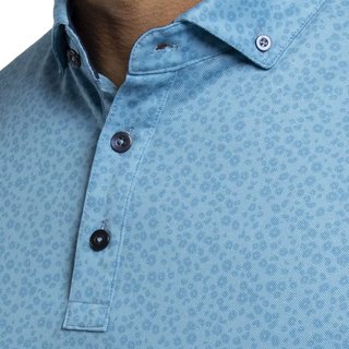 KJUS Lance Printed pánske polo, atlas blue