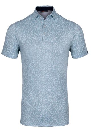 KJUS Lance Printed pánske polo, riverbank/white