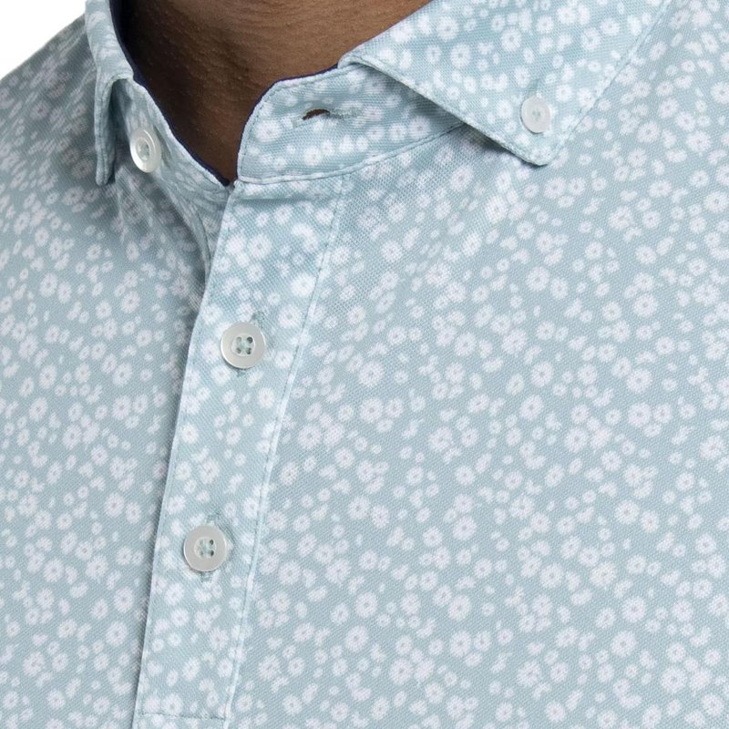 KJUS Lance Printed pánske polo, riverbank/white