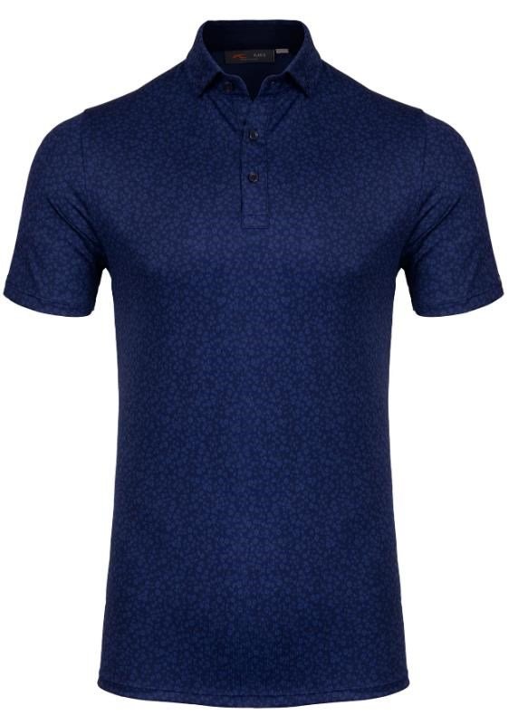 KJUS Lance Printed pánske polo, atlanta blue