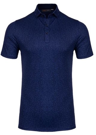 KJUS Lance Printed pánske polo, atlanta blue