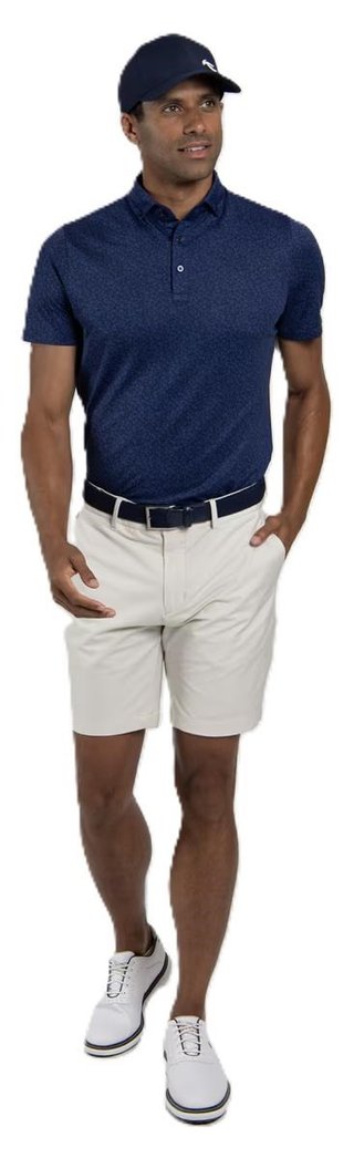 KJUS Lance Printed pánske polo, atlanta blue