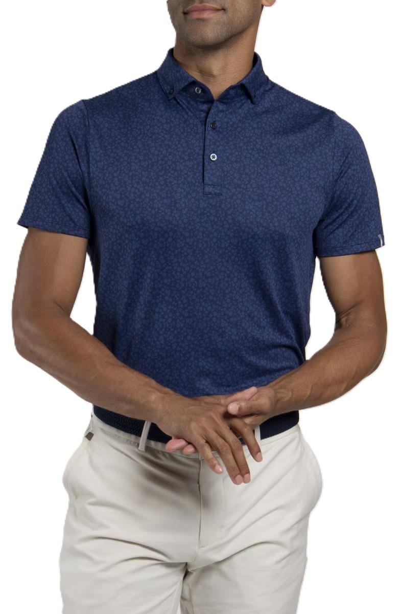 KJUS Lance Printed pánske polo, atlanta blue
