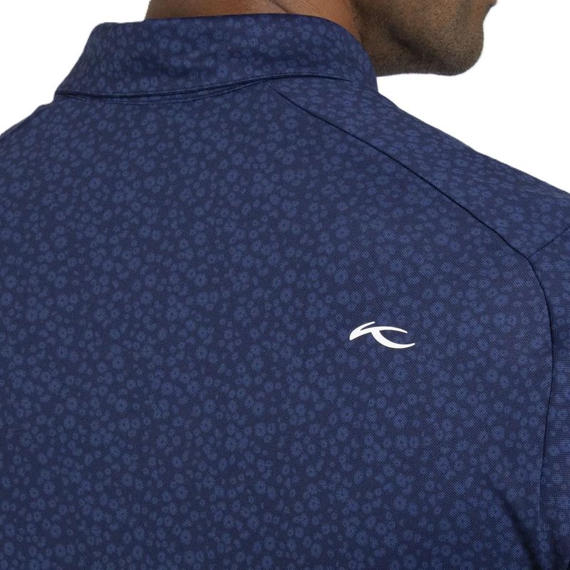 KJUS Lance Printed pánske polo, atlanta blue