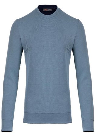 KJUS Essentials Crew Neck pánska mikina, riverbank/atlanta blue