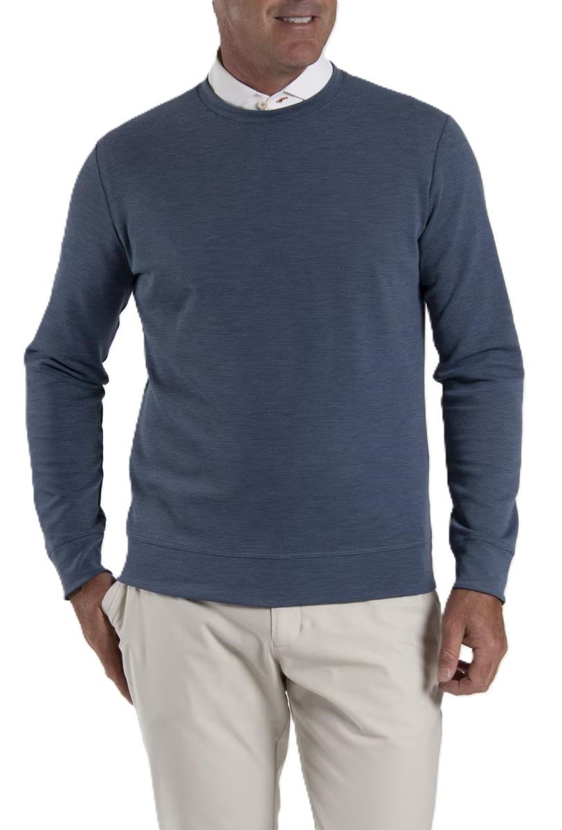 KJUS Essentials Crew Neck pánska mikina, riverbank/atlanta blue