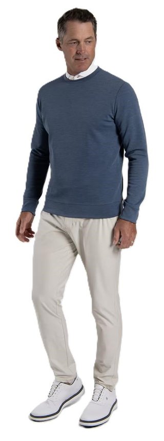KJUS Essentials Crew Neck pánska mikina, riverbank/atlanta blue