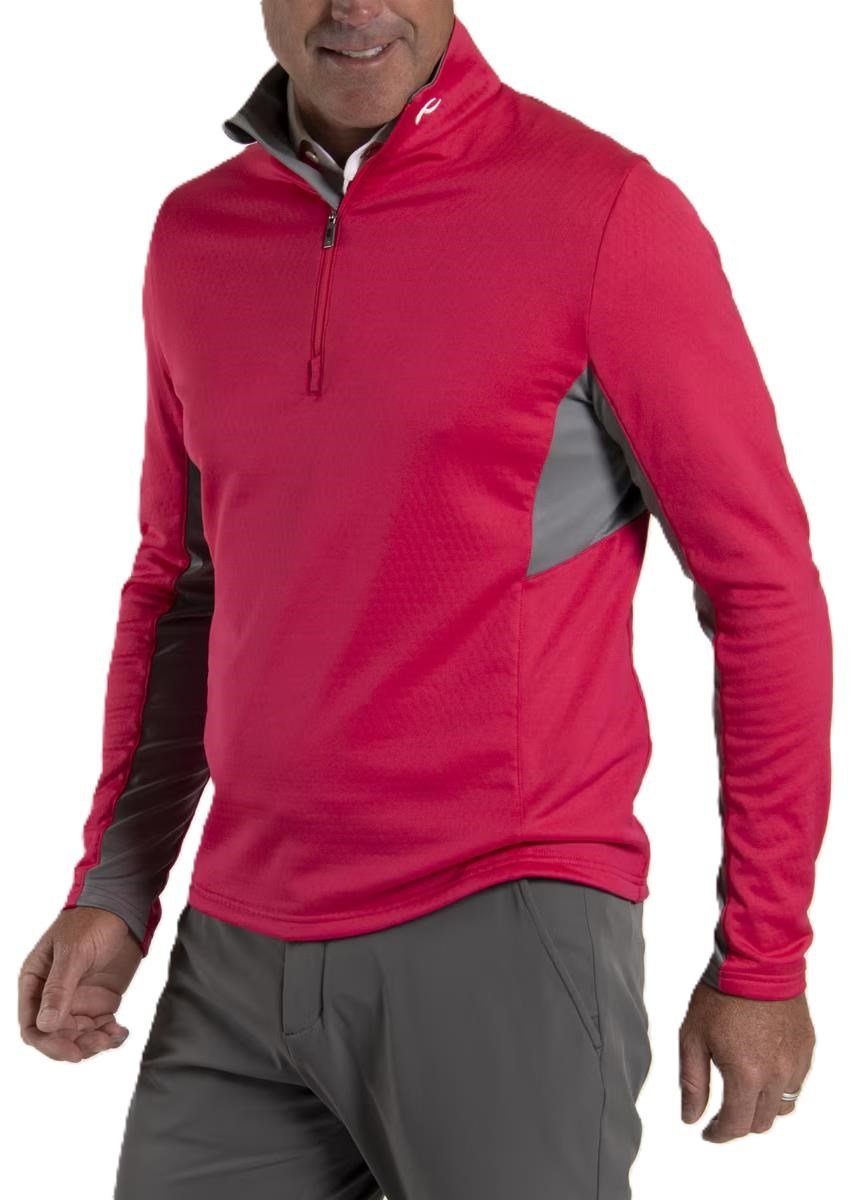 KJUS Hydraulic Midlayer Half-Zip pánska mikina, rhubarb/pewter