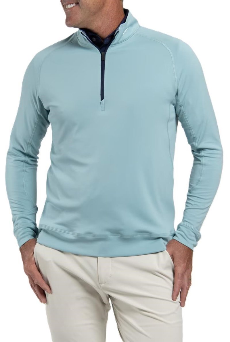 KJUS Keano Half-Zip pánska mikina, riverbank/atlanta blue