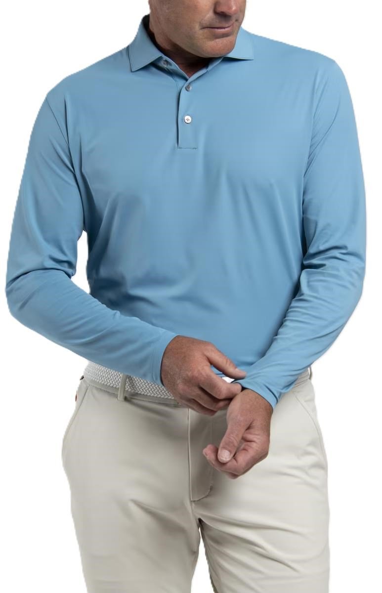 KJUS Cool Point Longsleeve pánske polo, atlas blue