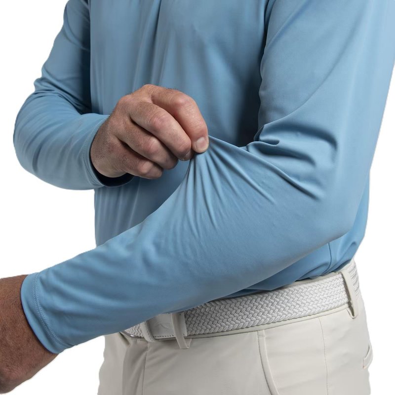 KJUS Cool Point Longsleeve pánske polo, atlas blue