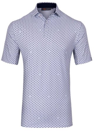 KJUS Golfer pánske polo, white/atlanta blue
