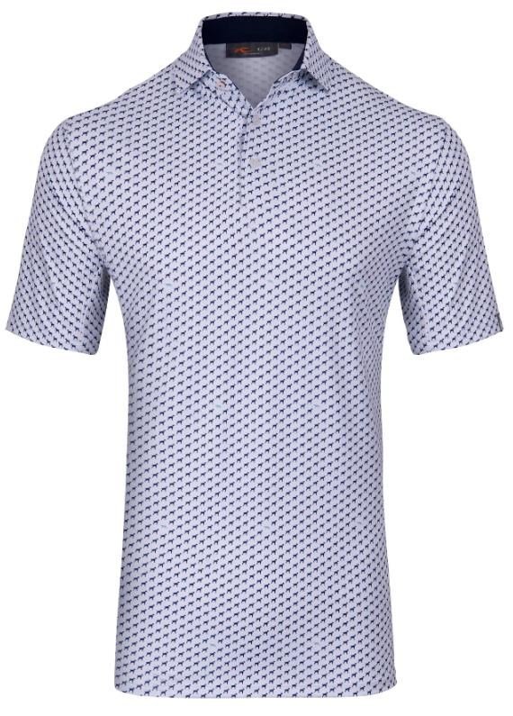 KJUS Golfer pánske polo, white/atlanta blue