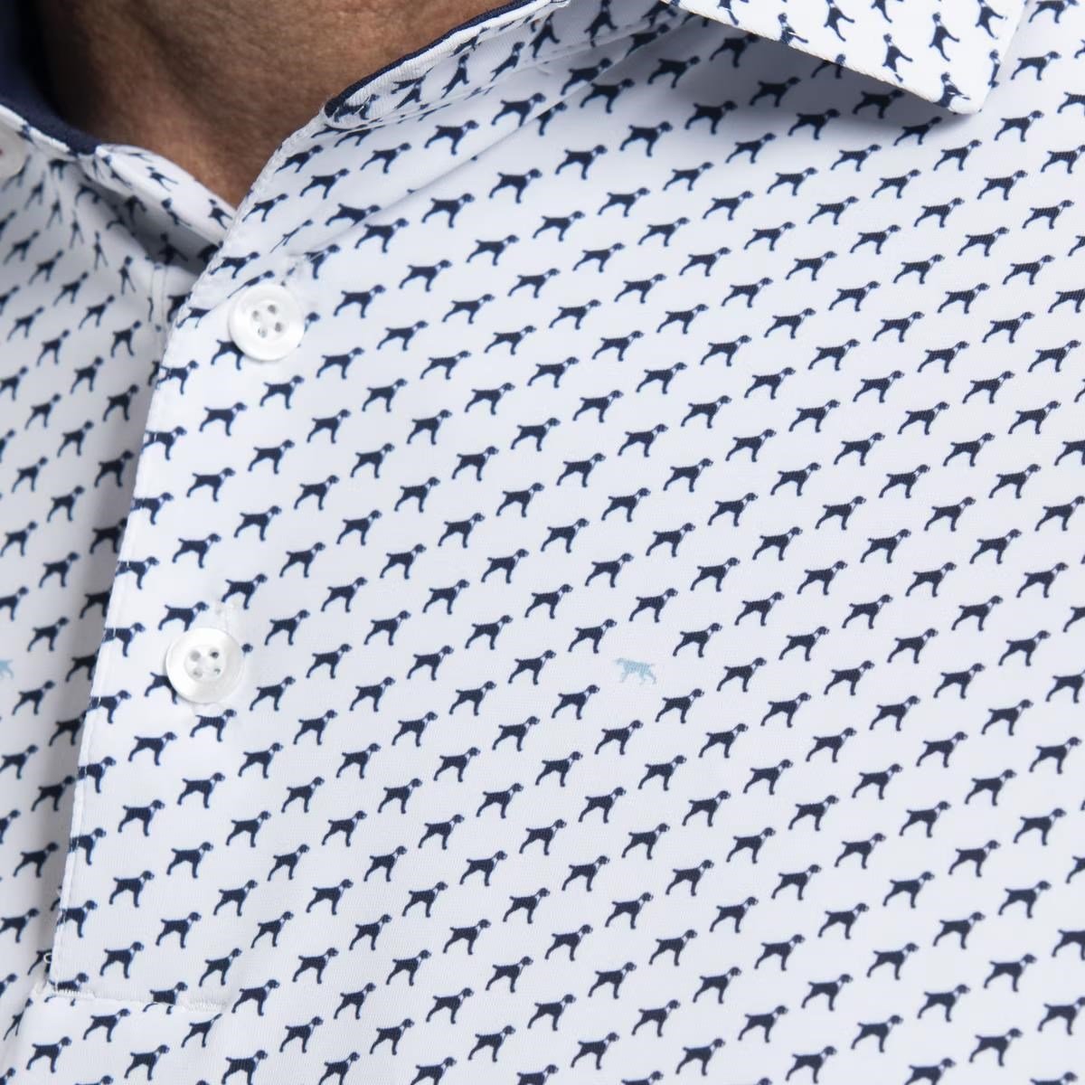 KJUS Golfer pánske polo, white/atlanta blue