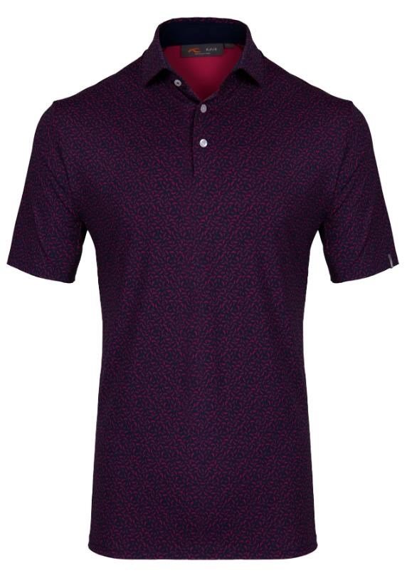 KJUS Golfer pánske polo, rhubarb/atlanta blue