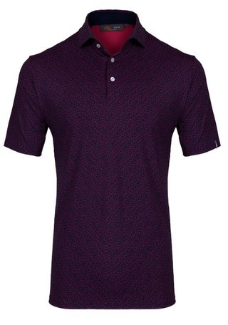 KJUS Golfer pánske polo, rhubarb/atlanta blue
