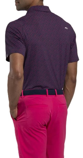 KJUS Golfer pánske polo, rhubarb/atlanta blue