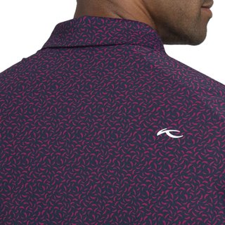 KJUS Golfer pánske polo, rhubarb/atlanta blue