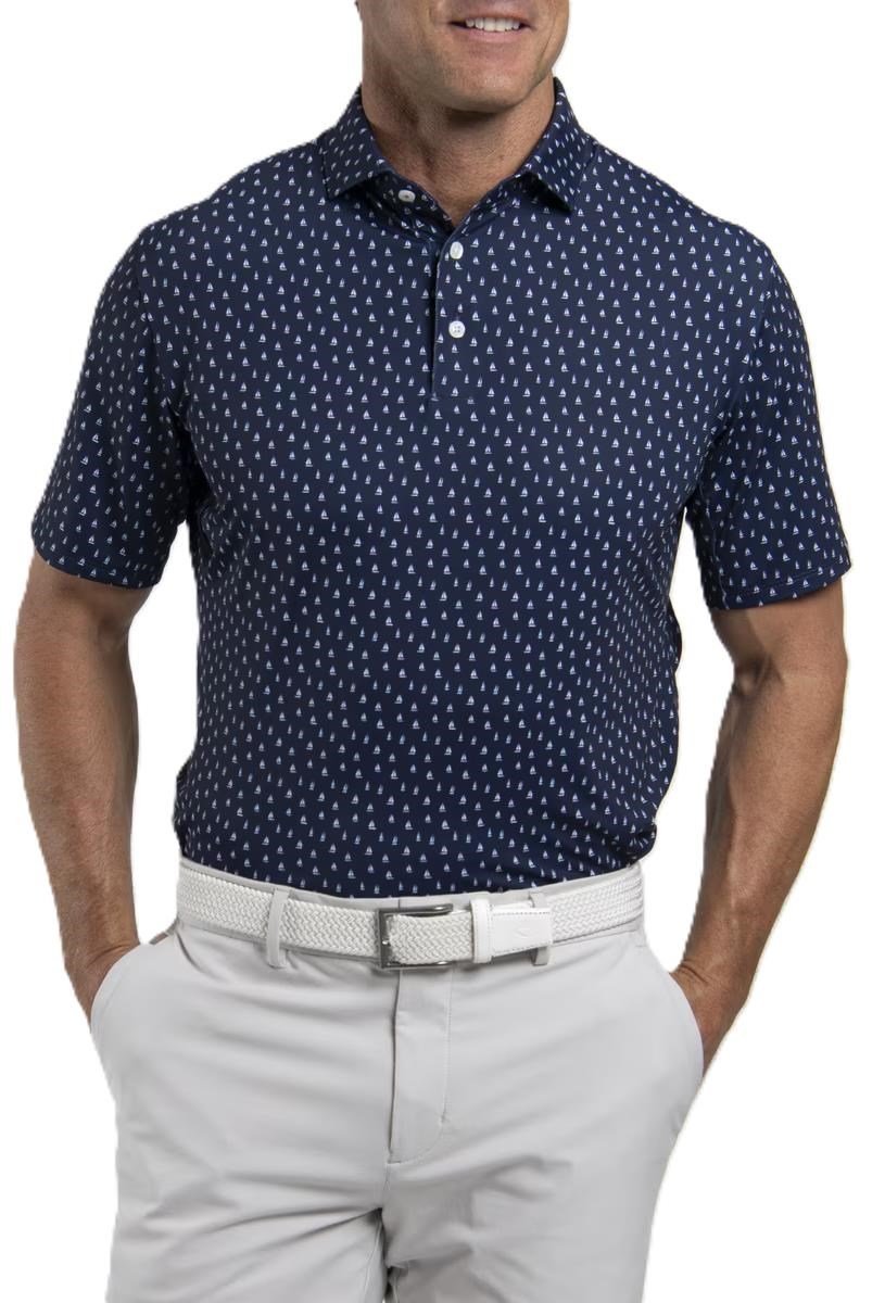KJUS Golfer pánske polo, atlanta blue/white