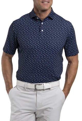 KJUS Golfer pánske polo, atlanta blue/white