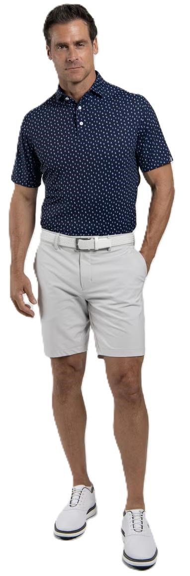 KJUS Golfer pánske polo, atlanta blue/white