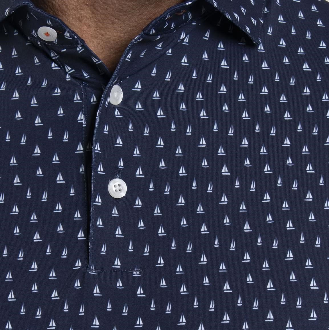 KJUS Golfer pánske polo, atlanta blue/white