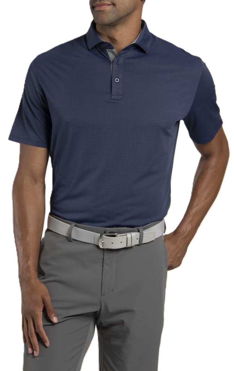 KJUS Savin Structure pánske polo, atlanta blue