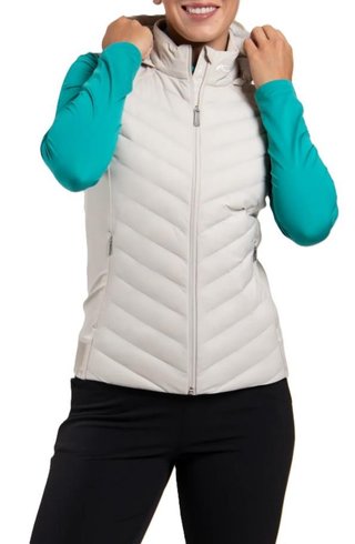 KJUS Sundance Hooded dámska vesta, oyster