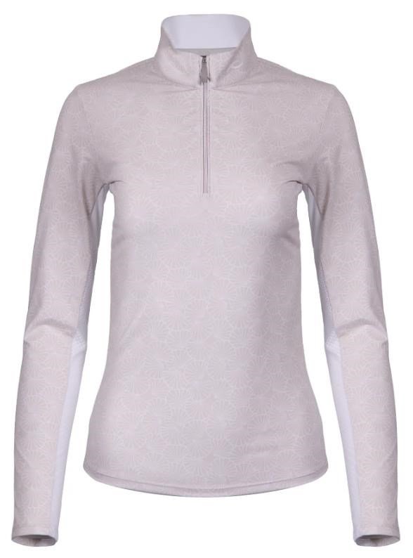 KJUS Sunshine Printed Half-Zip dámska mikina, oyster/white
