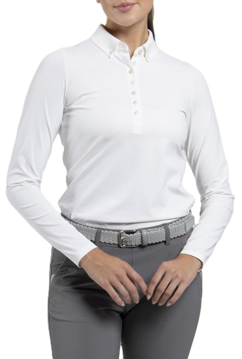 KJUS Catalina Cool longsleeve dámske polo, biele