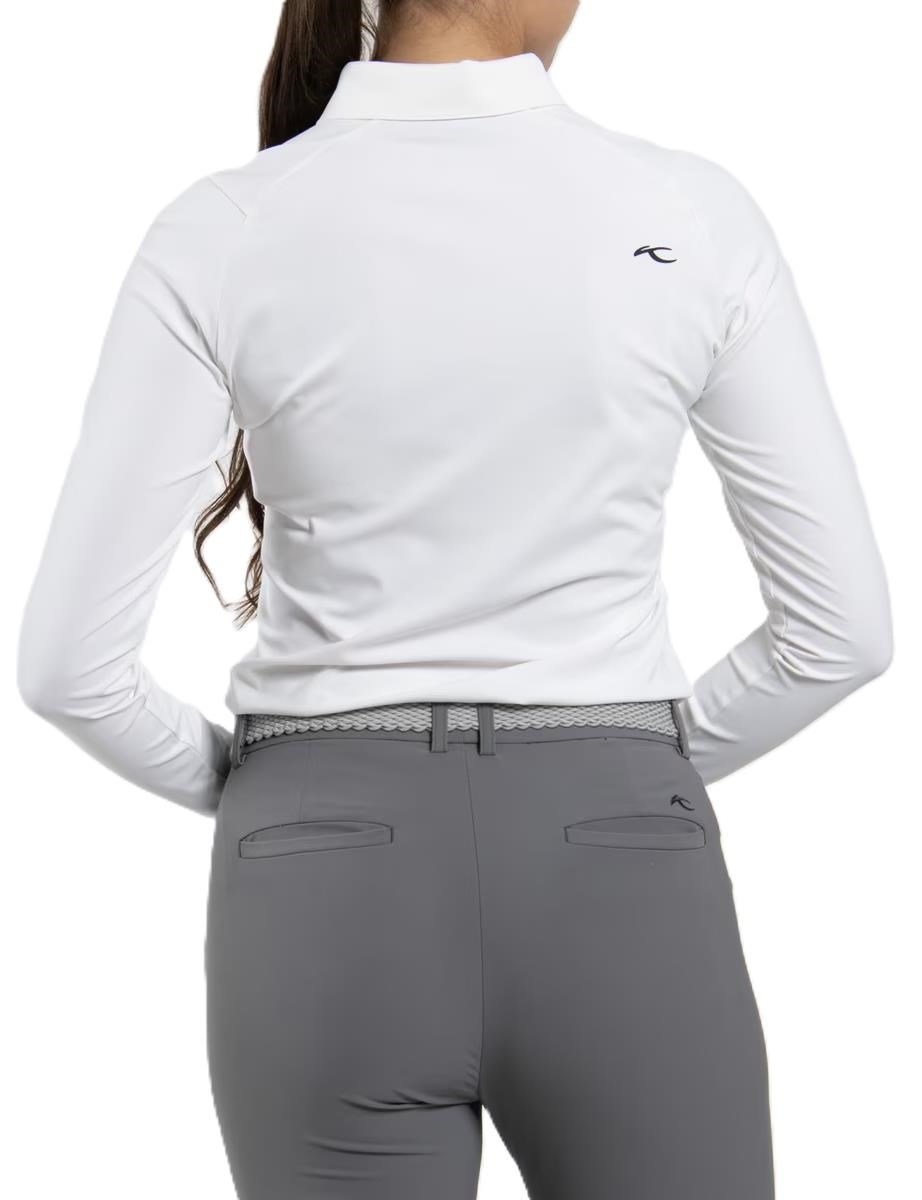 KJUS Catalina Cool longsleeve dámske polo, biele
