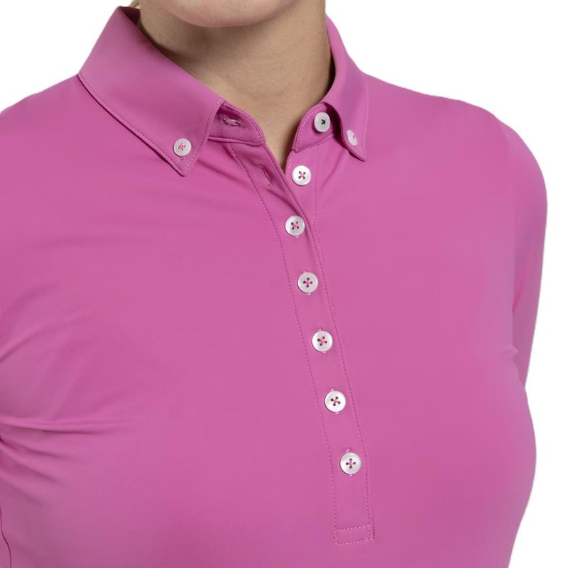 KJUS Catalina Cool longsleeve dámske polo, peony
