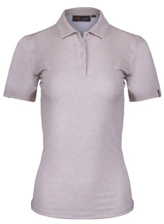 KJUS Enya Printed dámske polo, oyster/white