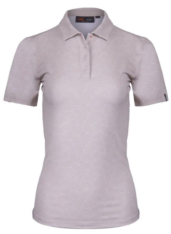KJUS Enya Printed dámske polo, oyster/white