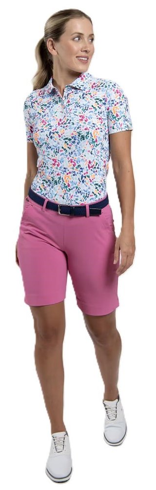 KJUS Enya Printed dámske polo, white/poolside