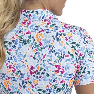KJUS Enya Printed dámske polo, white/poolside