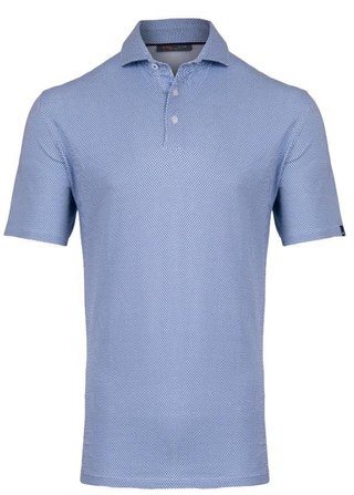 KJUS Hollow Pima Print pánske polo, white/catamaran