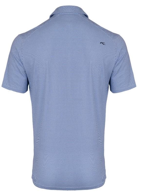 KJUS Hollow Pima Print pánske polo, white/catamaran