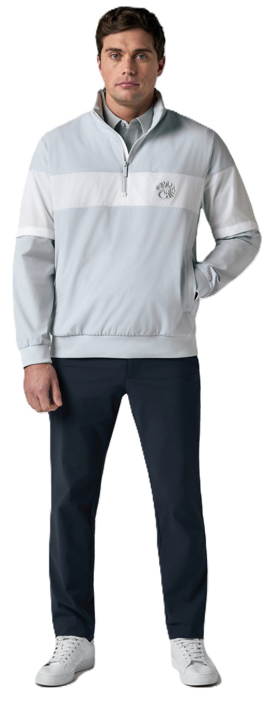 Callaway Modern Traveler Half Zip Convertible pánska bunda, gray dawn