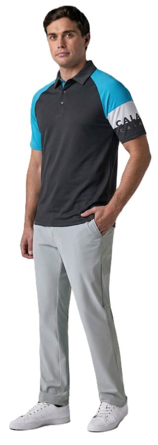 Callaway Modern Traveler Premium Mixed Texture pánske polo, anthracite