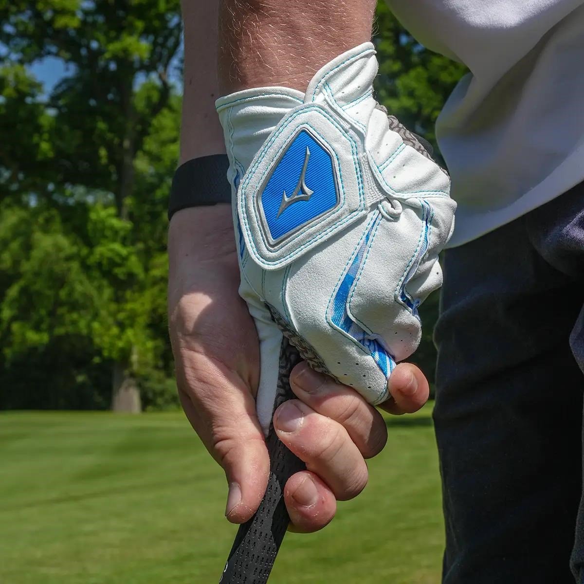 Mizuno Double Grip pánska golfová rukavica, biela