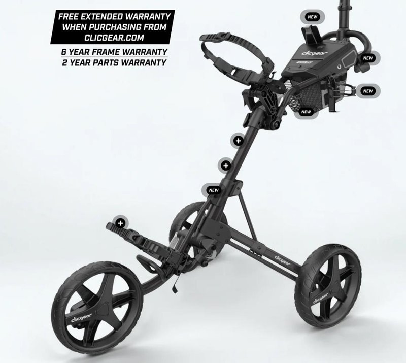 Clicgear 4.5 tlačný vozík, čierny