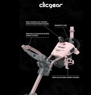 Clicgear 4.5 tlačný vozík, ružový