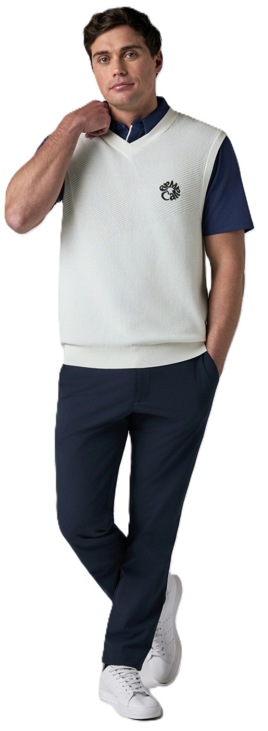 Callaway Mid Century pánska vesta, bright white
