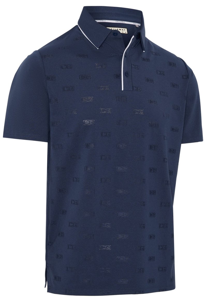 Callaway Mid Century Jacquard pánske polo, medieval blue