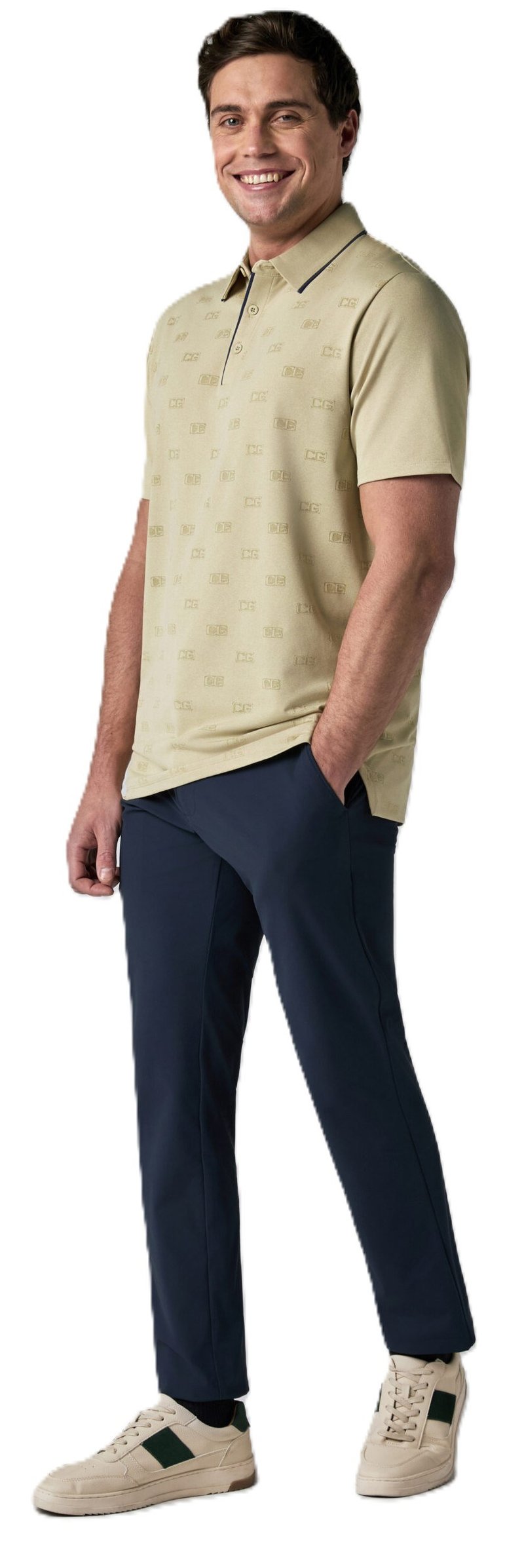 Callaway Mid Century Jacquard pánske polo, fields of rye