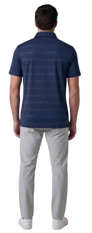 Callaway Mid Century Jacquard pánske polo, medieval blue