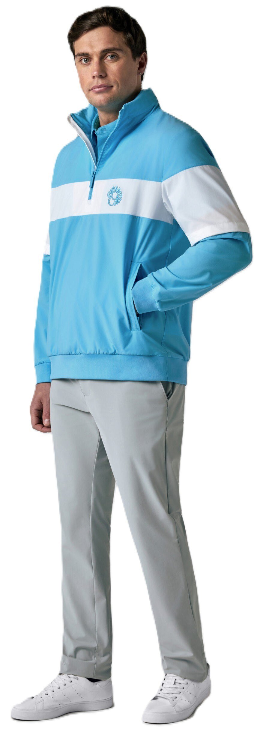 Callaway Modern Traveler Half Zip Convertible pánska bunda, blue bossom