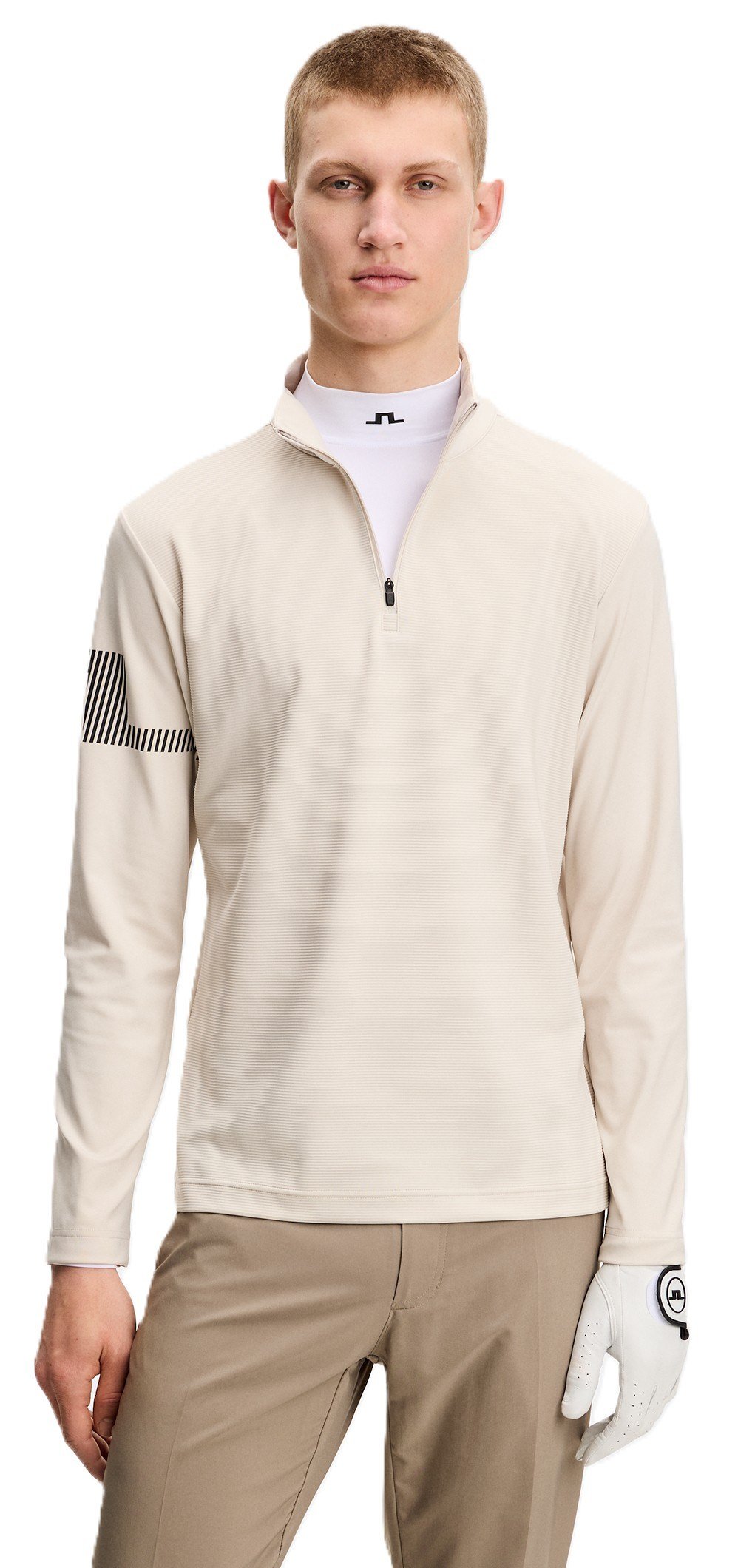 J.Lindeberg Heath Strike Mid Layer pánska mikina, moonbeam